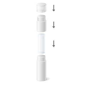 4g White Plastic Dosage Dispenser With Plastic Liner