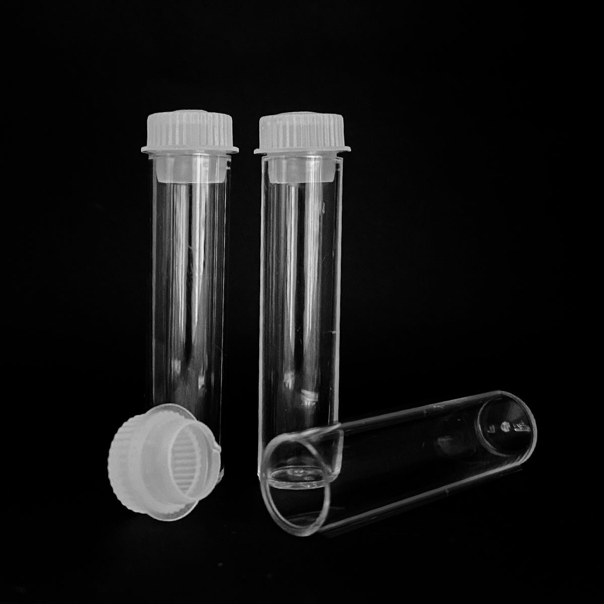 2ml Clear Plastic Vial with Pushin Plug