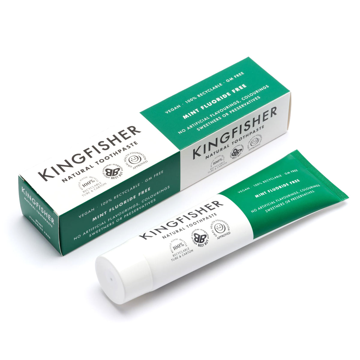 Kingfisher Mint Toothpaste (Fluoride Free) - 100ml