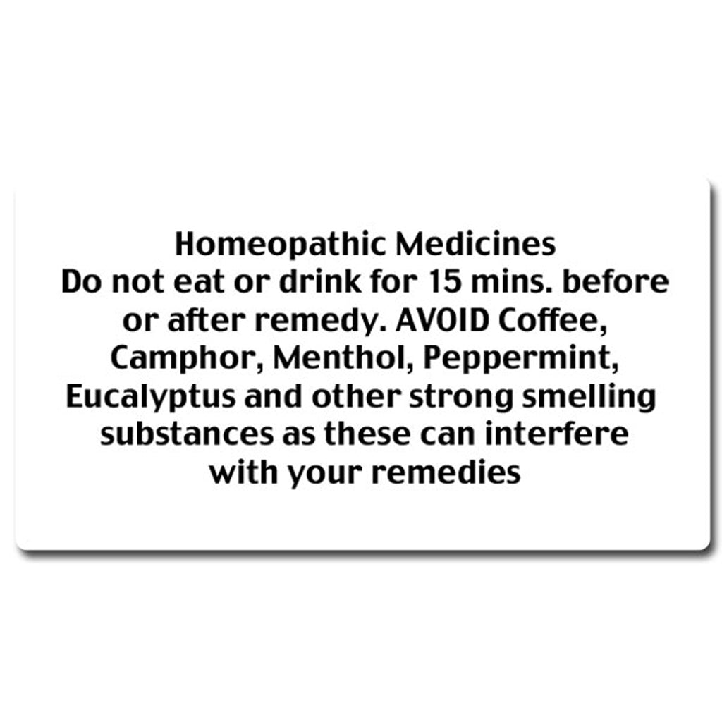 Homeopathic Medicine Instruction Labels (35 per sheet)