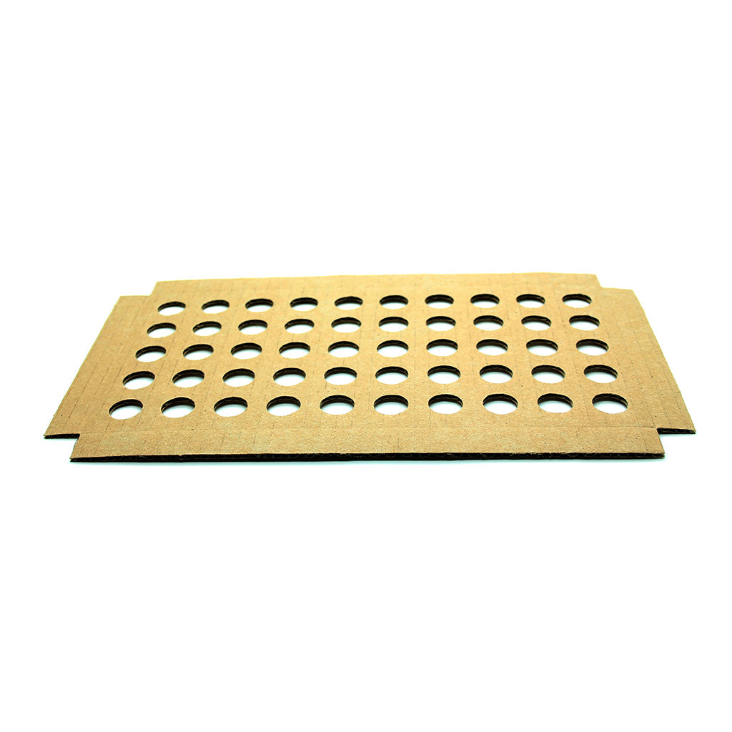 Holed cardboard platforms - 50 holes x 18mm