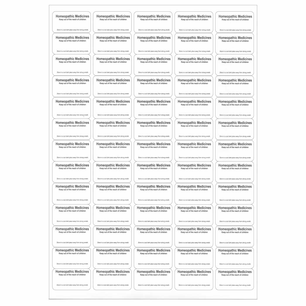 A1/A2  Homeopathic Medicine Label