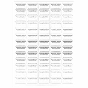 A1/A2  Homeopathic Medicine Label