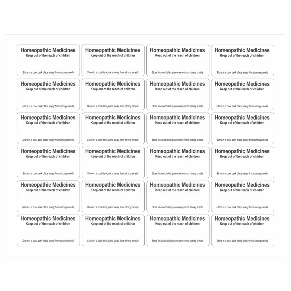 A1/A2  Homeopathic Medicine Label