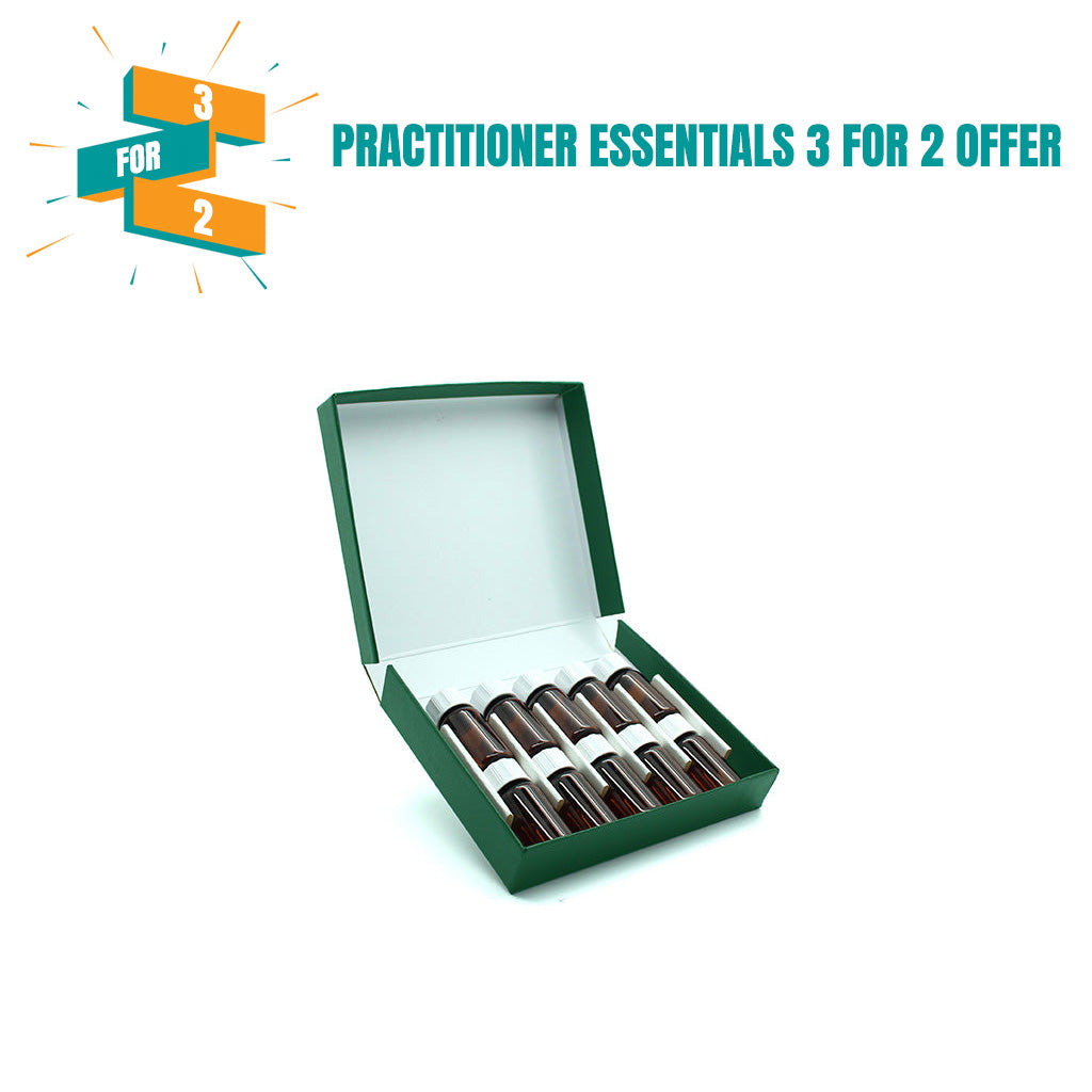 Green Remedy Box with 10 x 4g/5ml Screw Cap Bottles