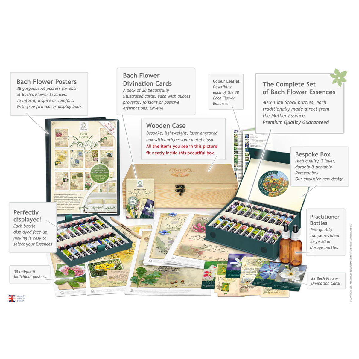 Bach Flower Complete Set Kit in Wooden Case - Creature Comforters