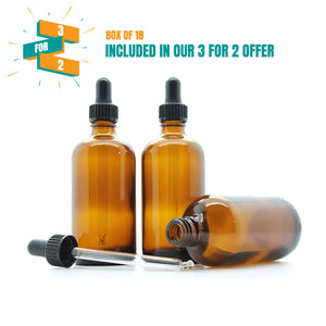 100ml Amber Moulded Glass Dropper Bottle