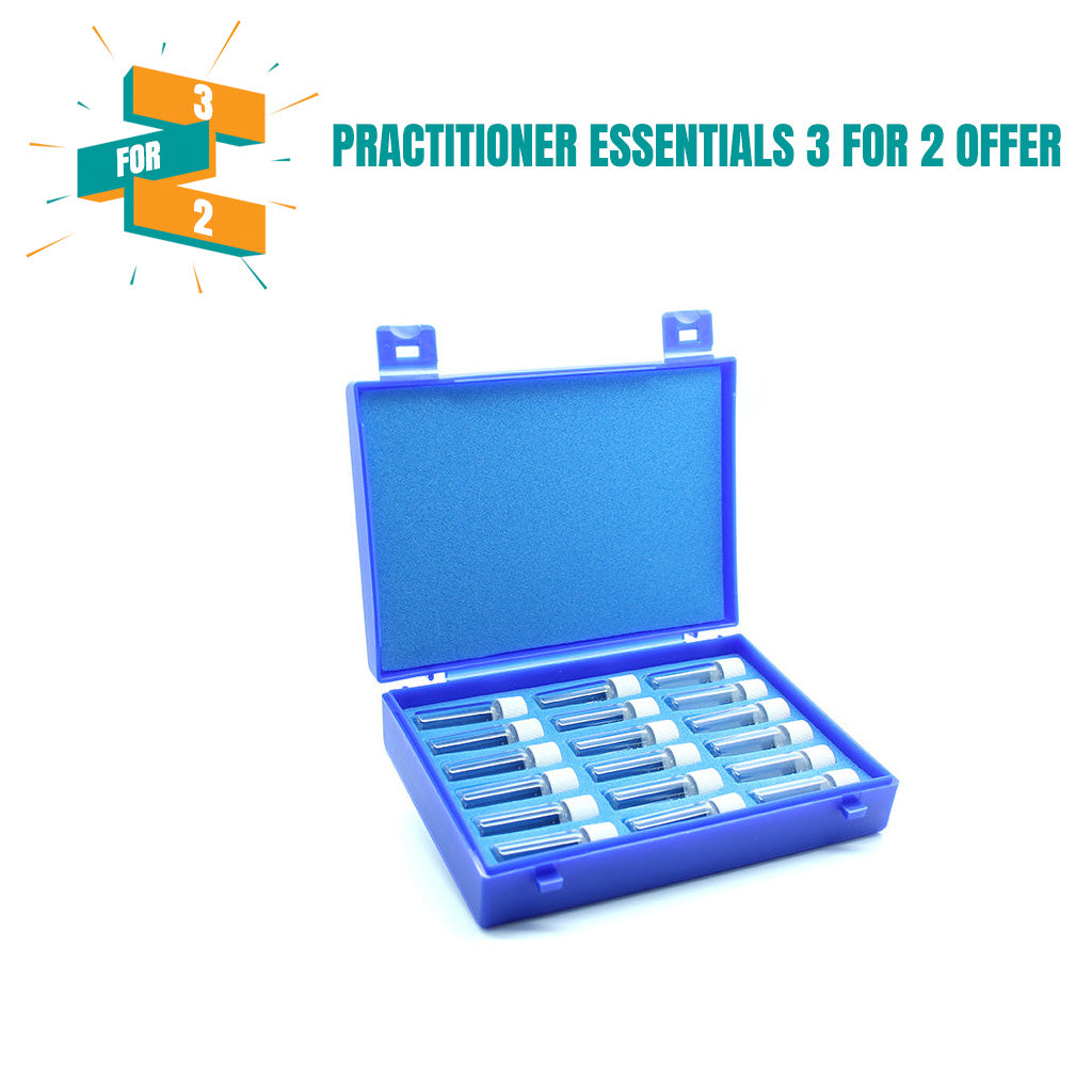 Plastic Case with 18 x 2g Screw Cap Vials