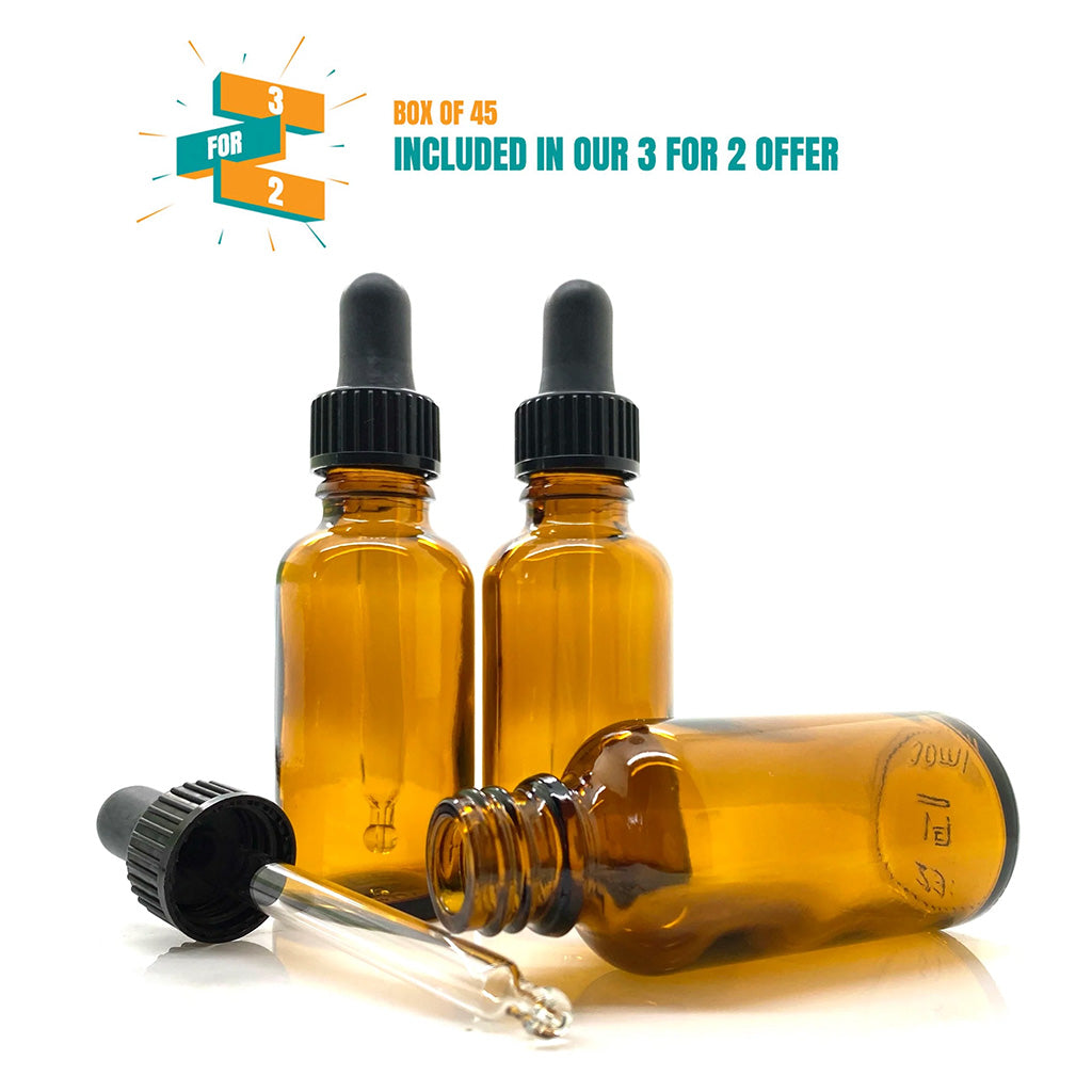 30ml Amber Moulded Glass Dropper Bottle