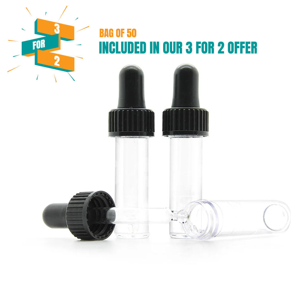 5ml Clear Plastic Vial with Glass Pipette