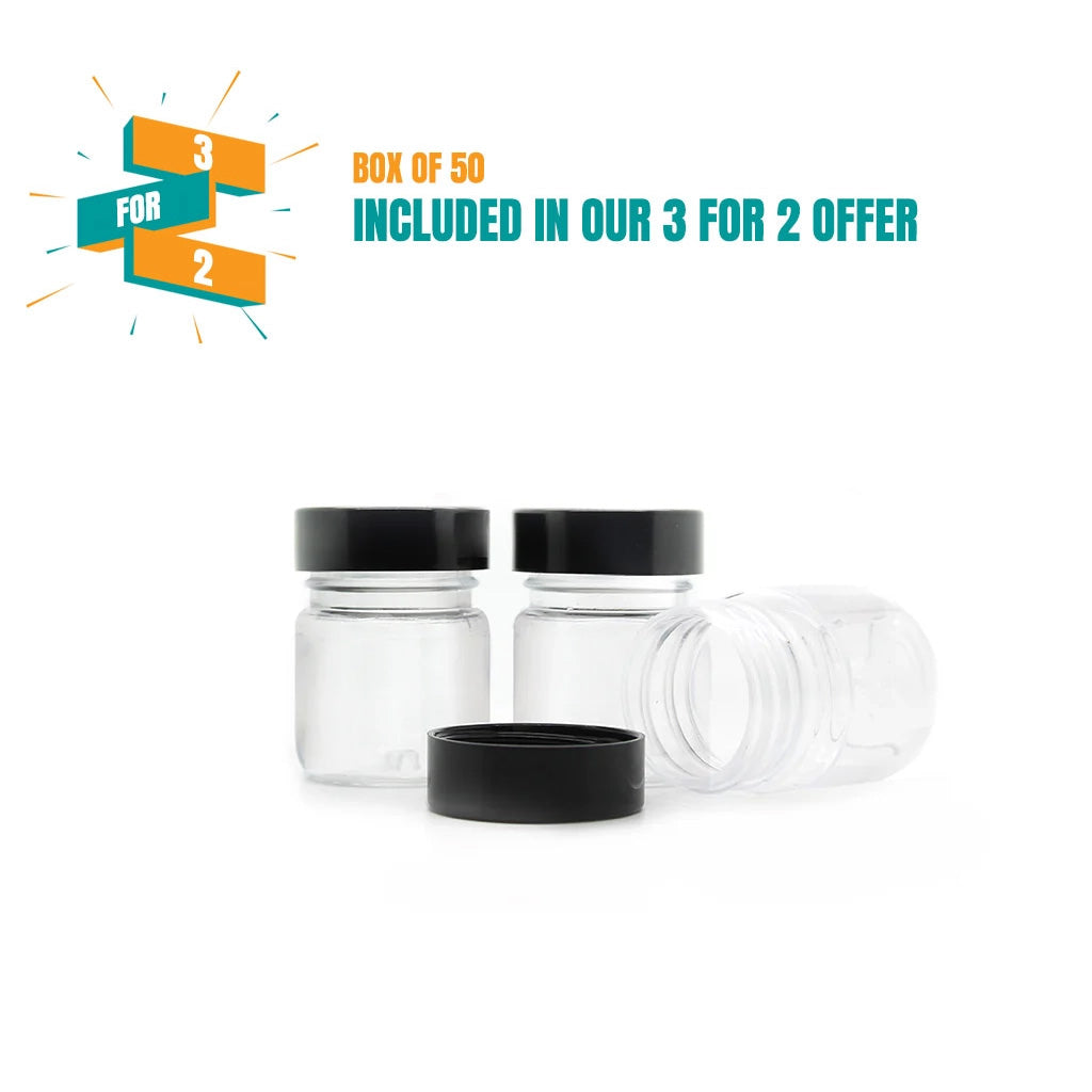 20ml Clear Plastic Jar with Lid