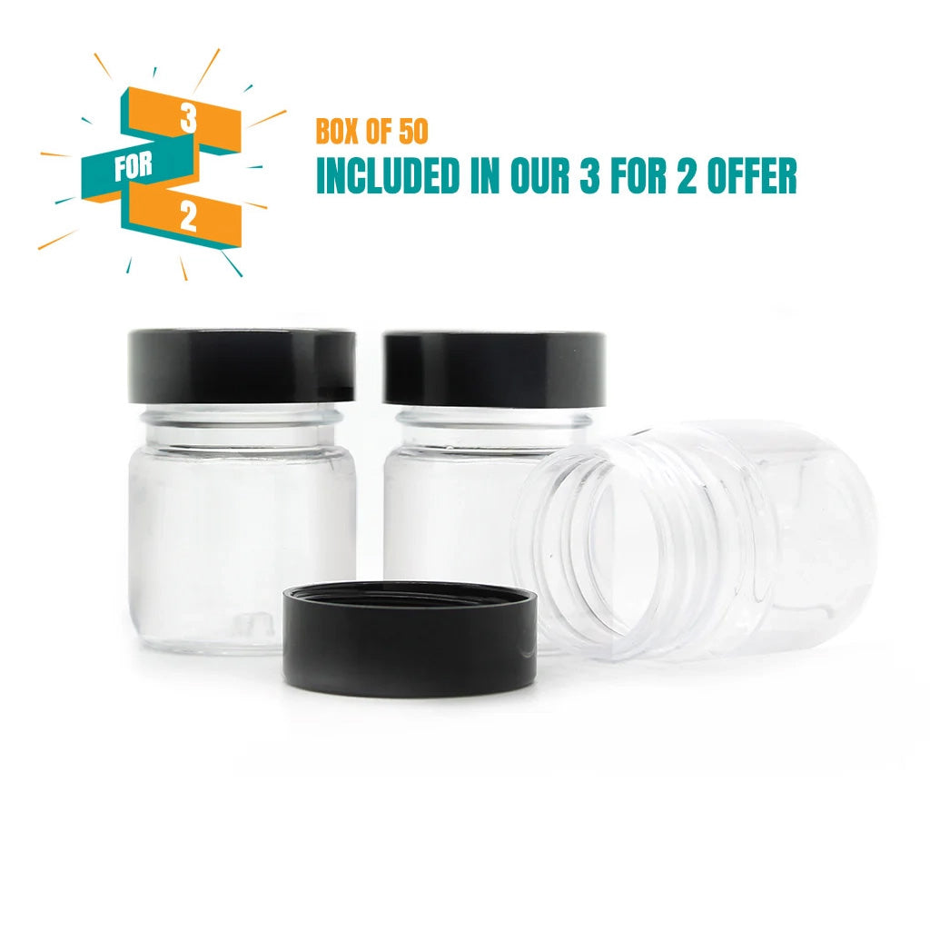 40ml Clear Plastic Jar with Lid