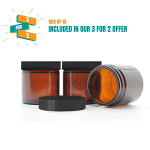 60ml Amber Moulded Glass Jar with Lid