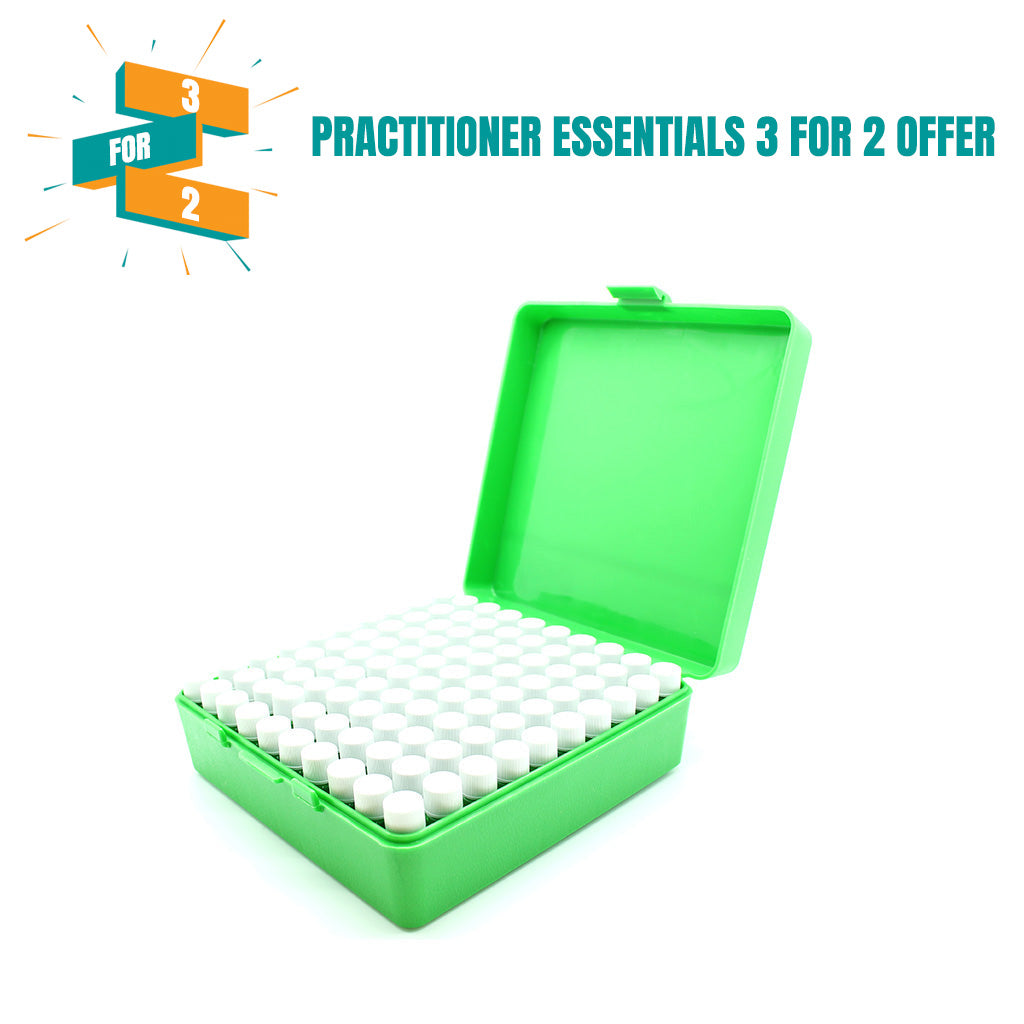 Plastic Box with 100 x 2g/1.75ml Screw Cap Vials