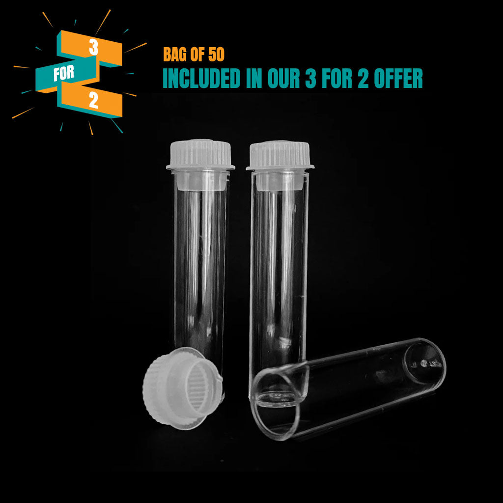 2ml Clear Plastic Vial with Pushin Plug