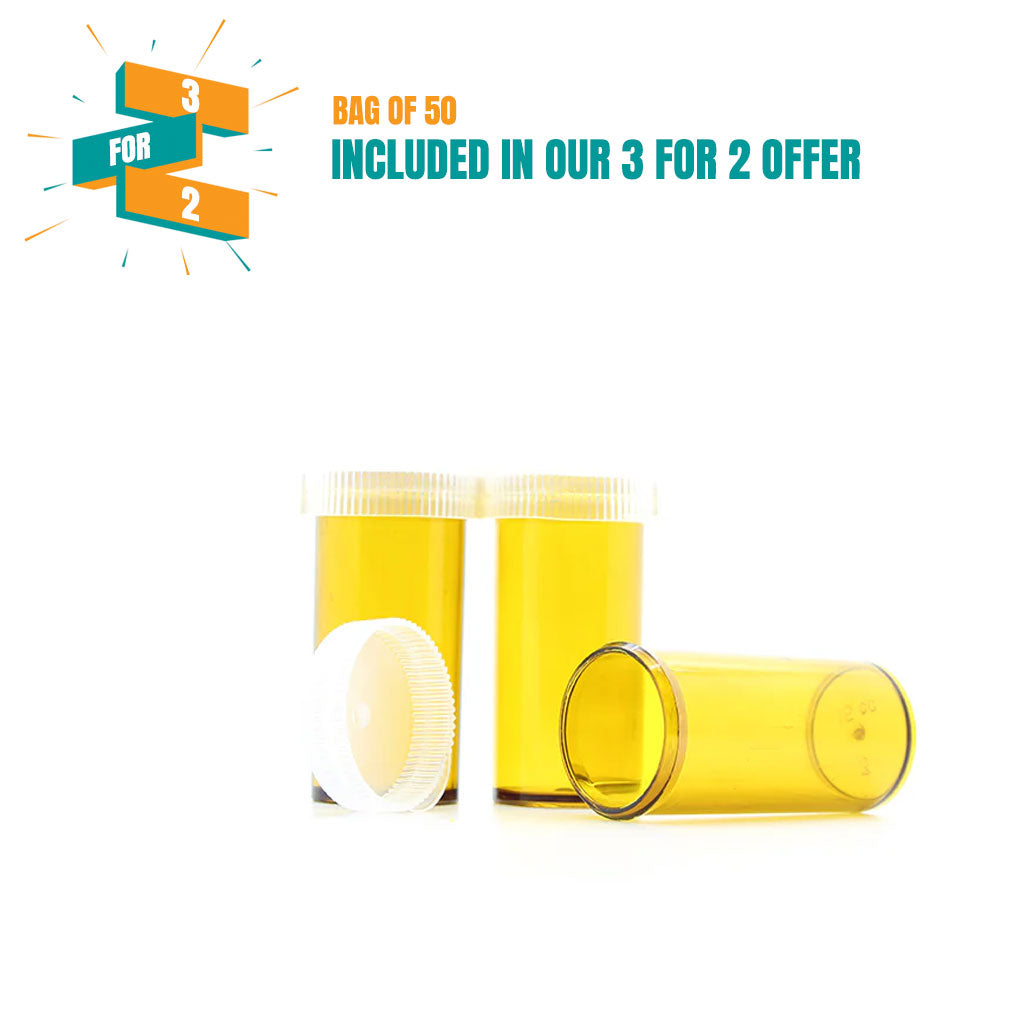 15ml Amber Plastic Bottle with Pushon Lid