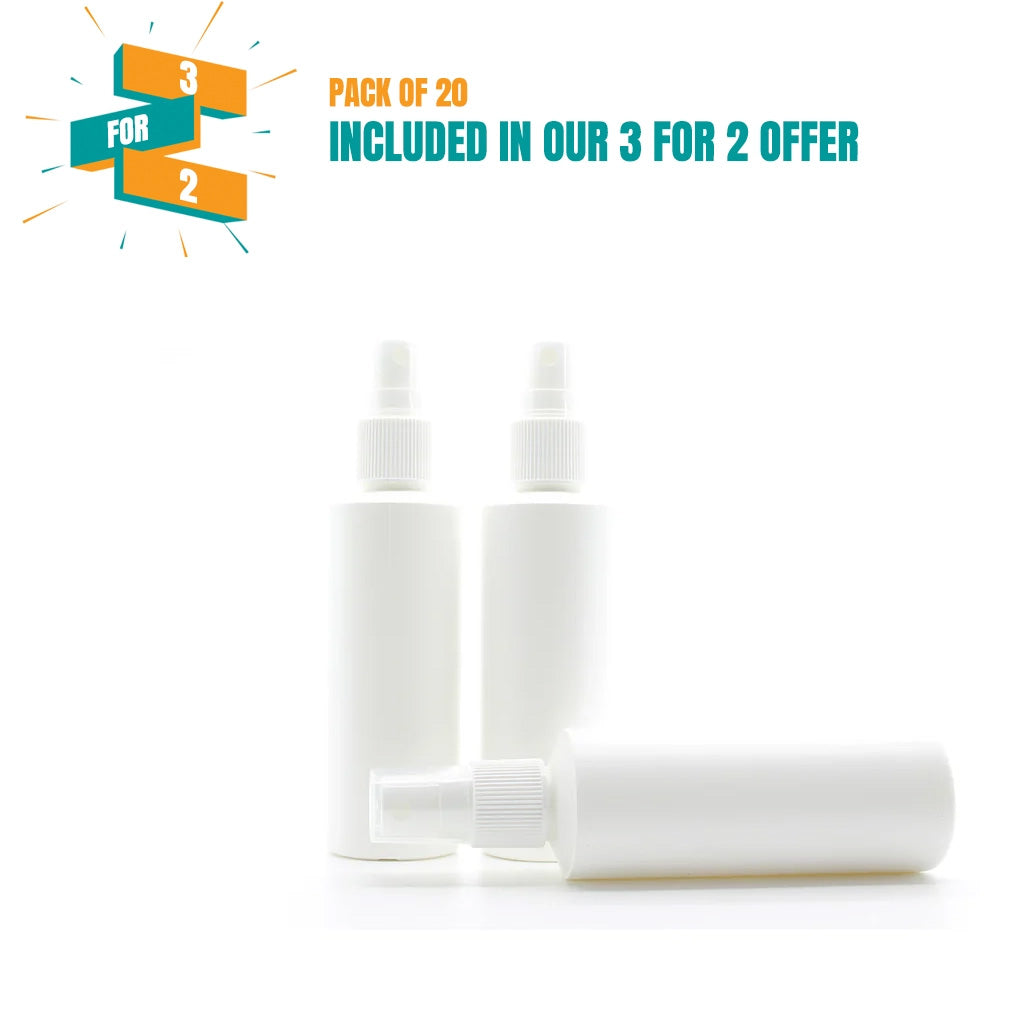 100ml White Plastic Pump Action Spray Bottle