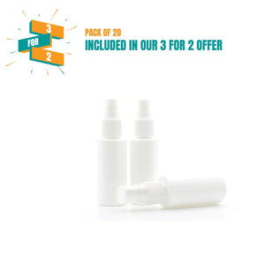 50ml White Plastic Pump Action Spray Bottle
