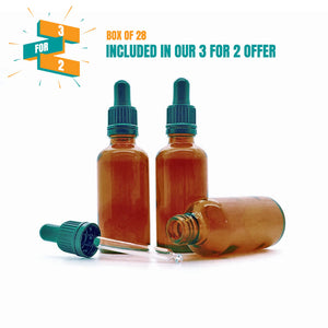 50ml Moulded Glass Dropper Bottle with Tamper Evident Cap