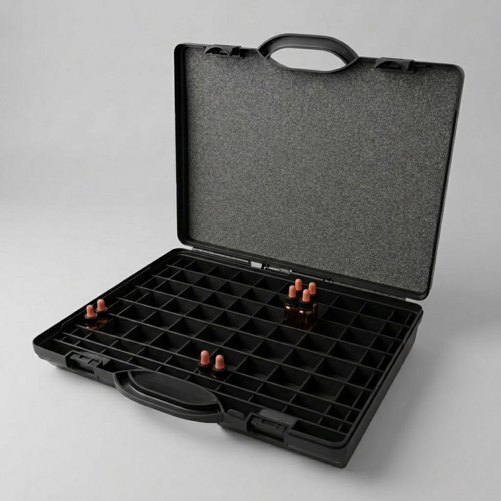 Large Plastic Case with 37mm Grid System  10mm Foam