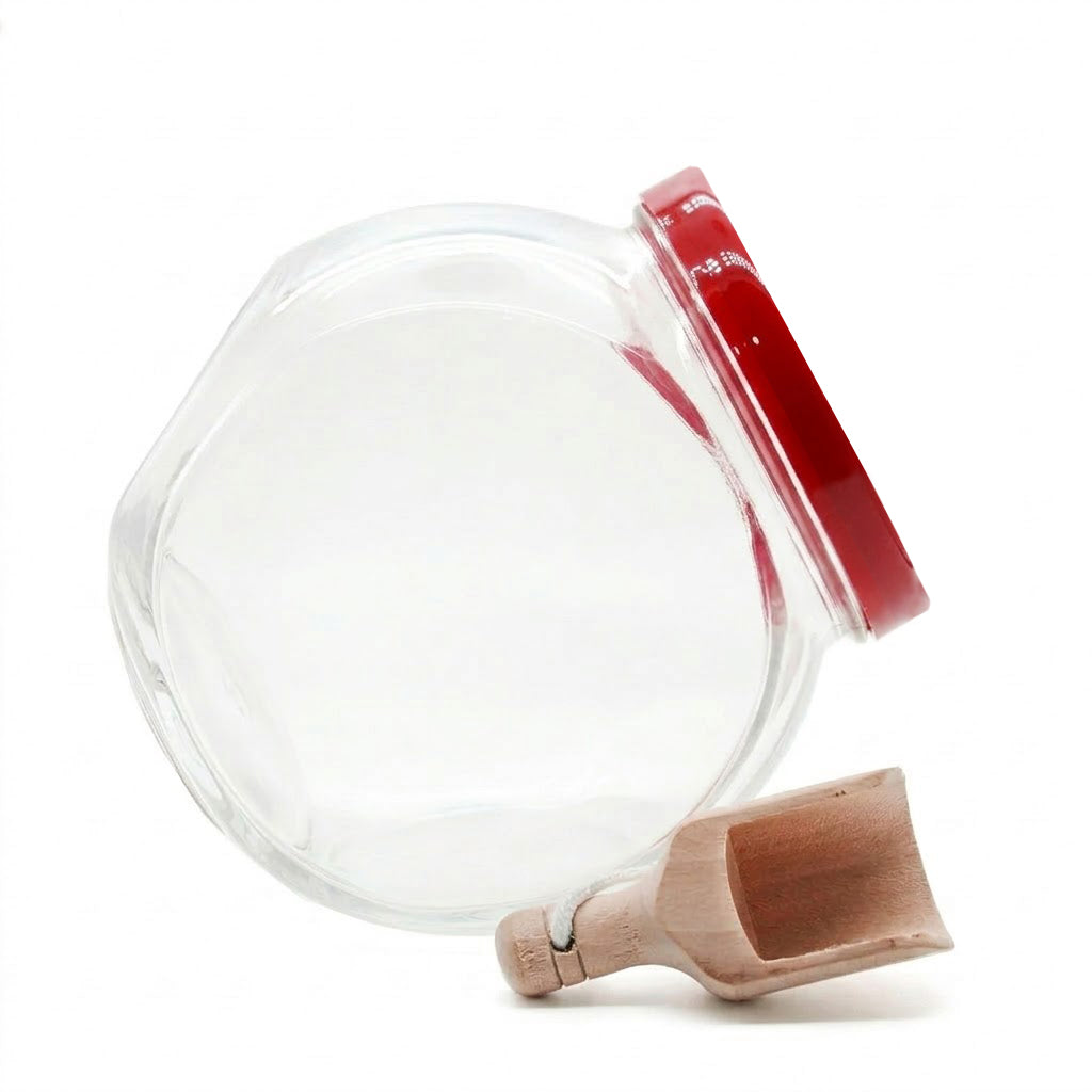 Glass Storage Jar with Scoop