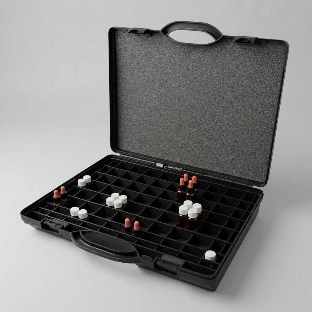 Large Plastic Case with 37mm Grid System  20mm Foam