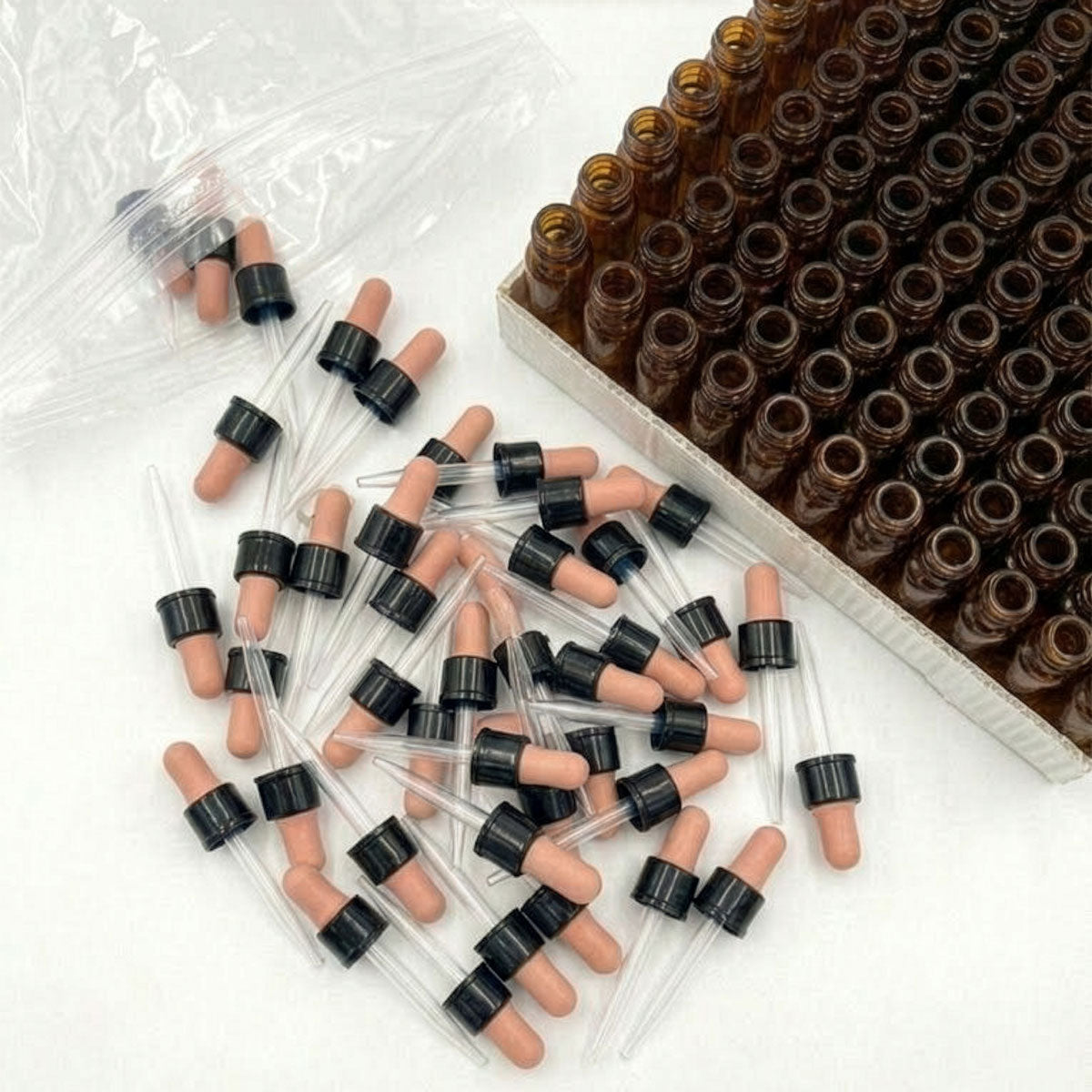 8g/10ml Amber Tubular Glass Dropper Bottle