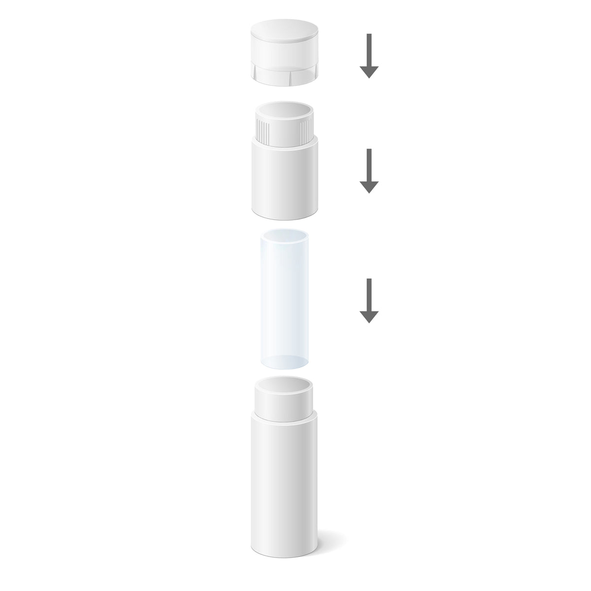 4g White Plastic Dosage Dispenser With Plastic Liner