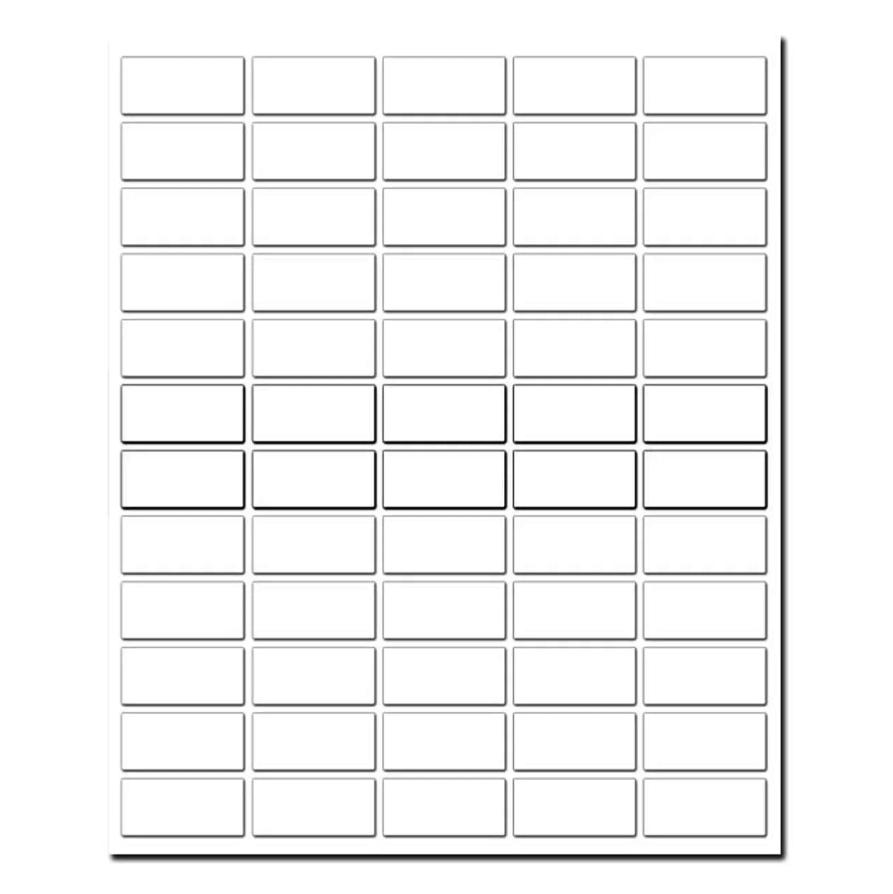 H  White Rectangular Labels (35 per sheet)