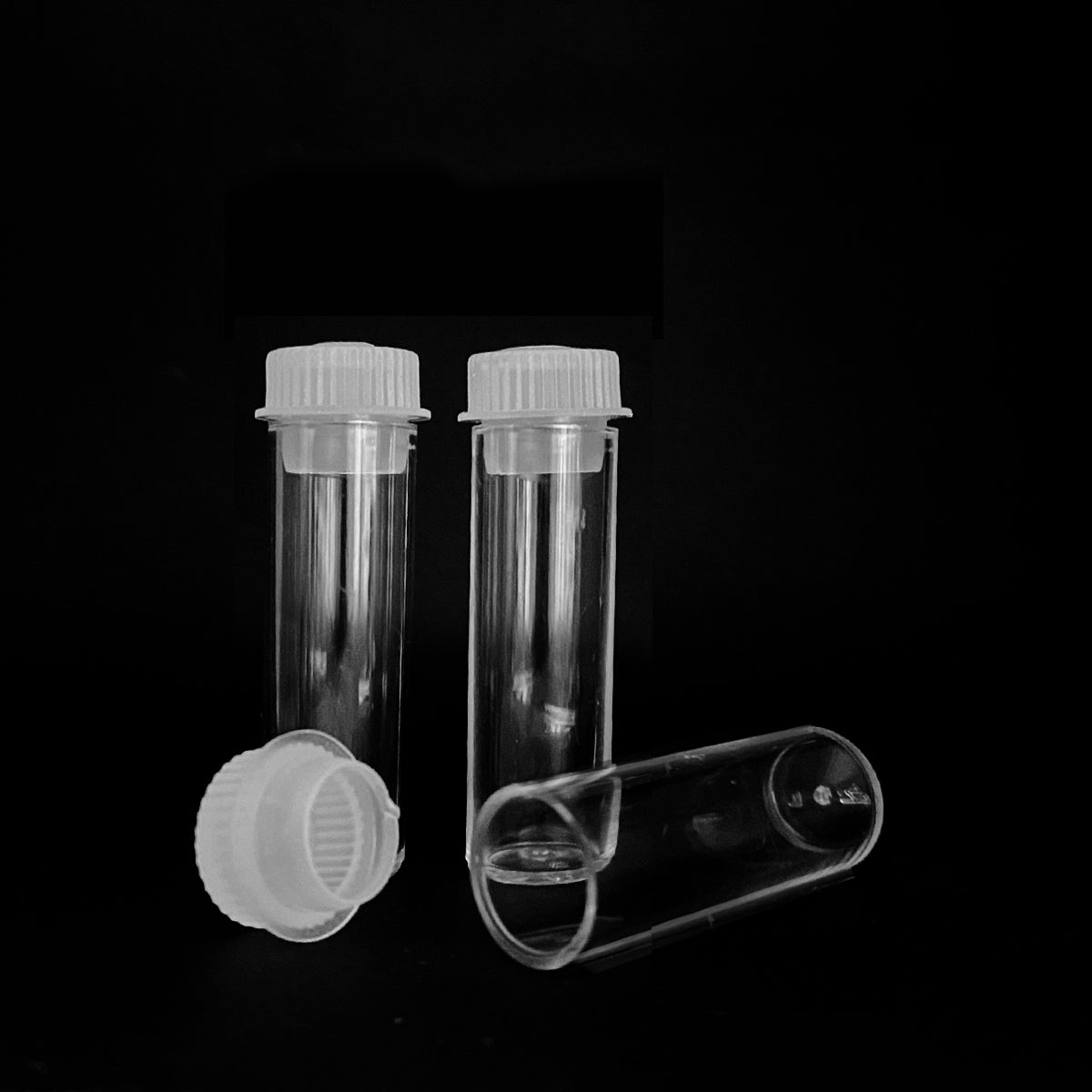 1ml Clear Plastic Vial with Pushin Plug