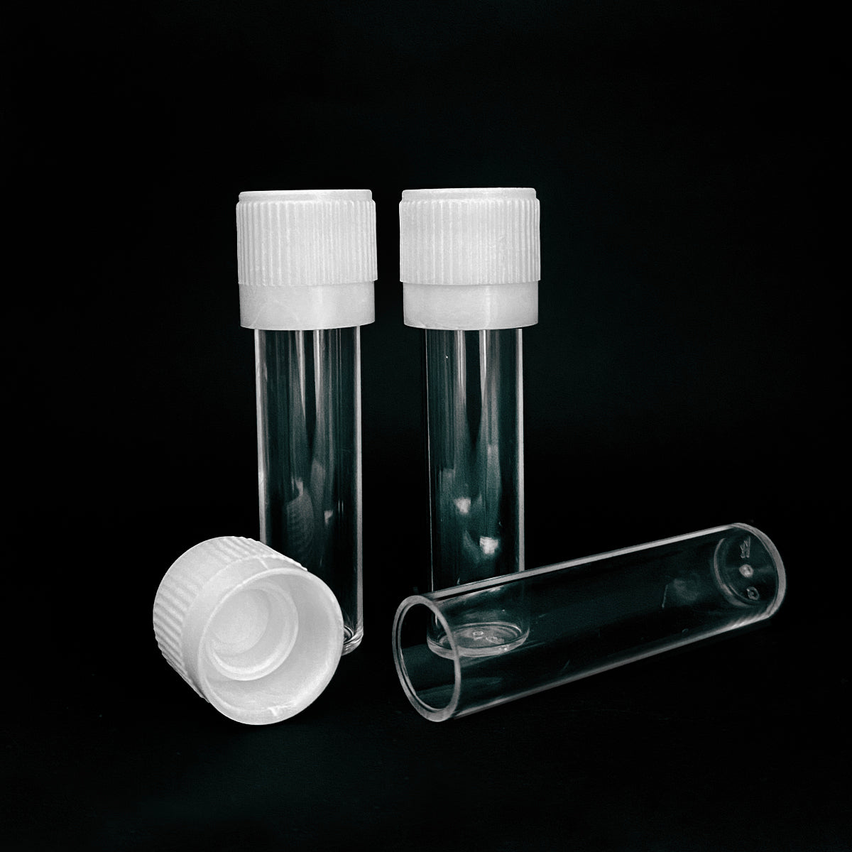 2ml Clear Plastic Vial with Pushon Lid