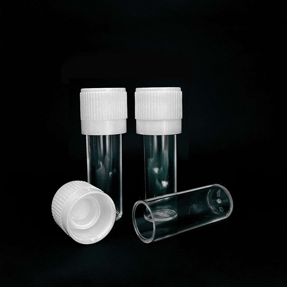 1ml Clear Plastic Vial with Pushon Lid