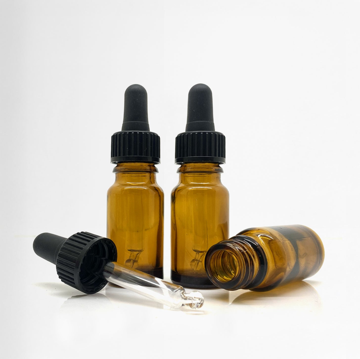 10ml Amber Moulded Glass Dropper Bottle