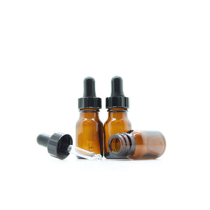 10ml Amber Moulded Glass Dropper Bottle