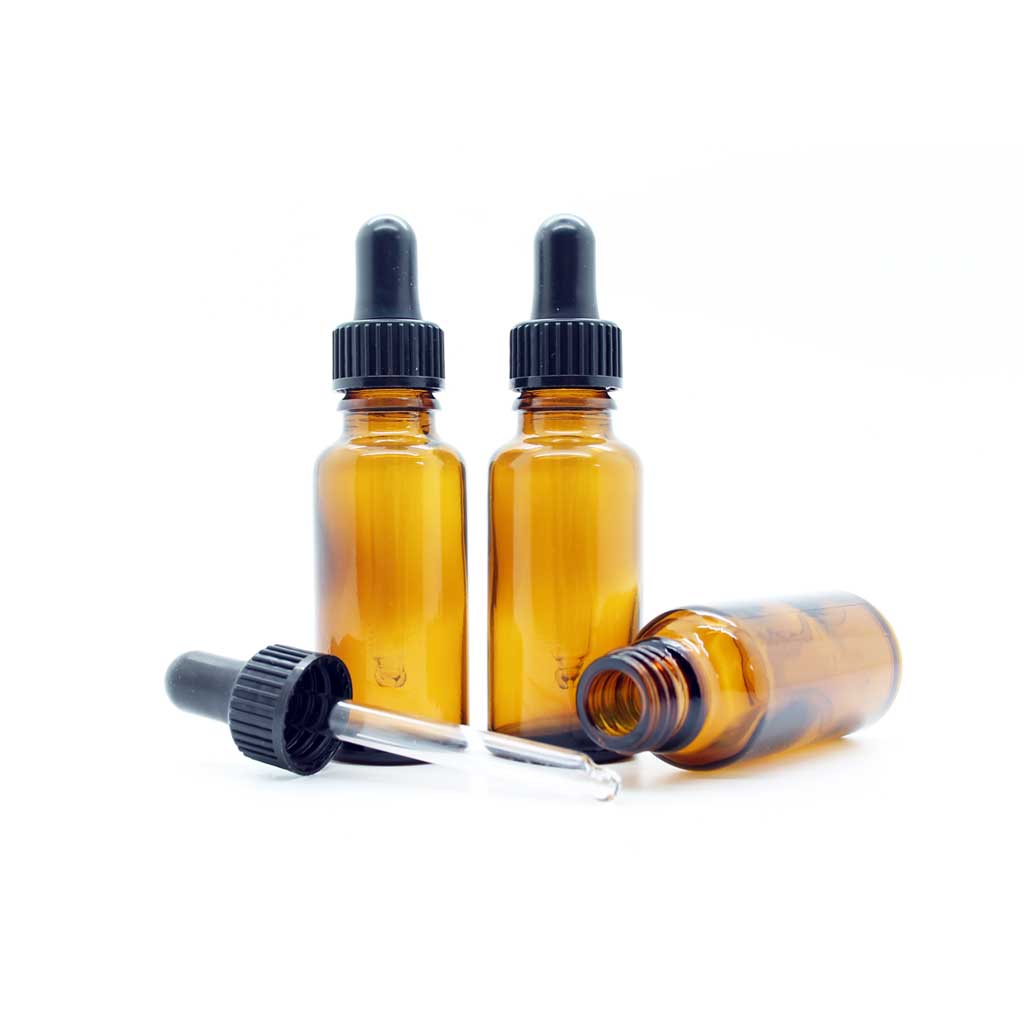 25ml Amber Moulded Glass Dropper Bottle