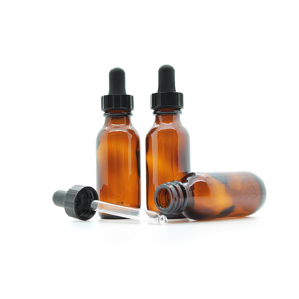 30ml Amber Moulded Glass Dropper Bottle