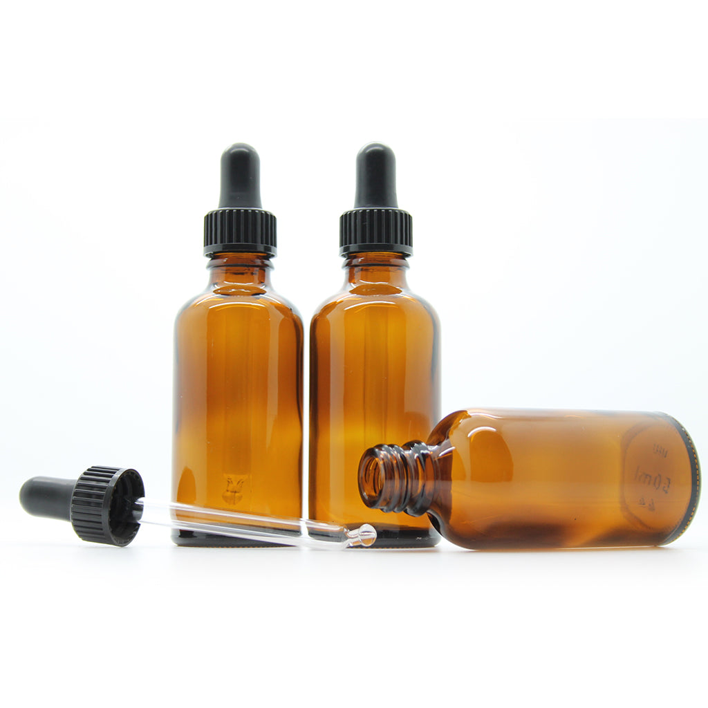 50ml Amber Moulded Glass Dropper Bottle