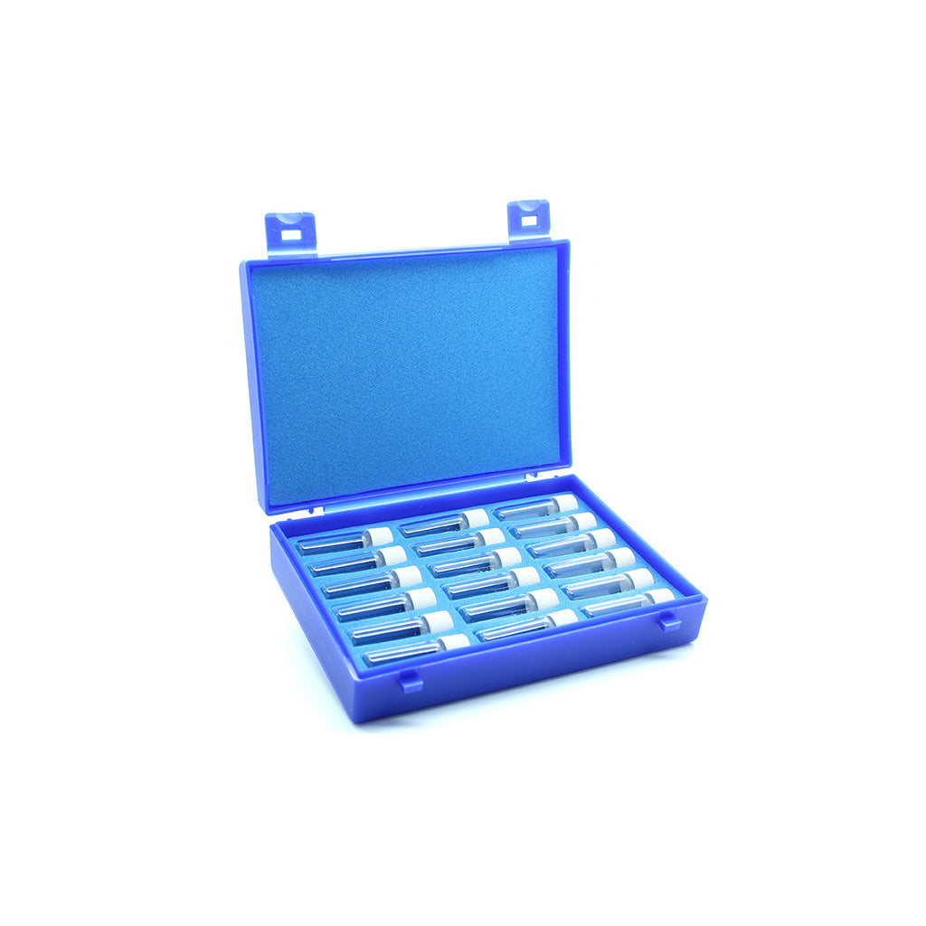 Plastic Case with 18 x 2g Screw Cap Vials