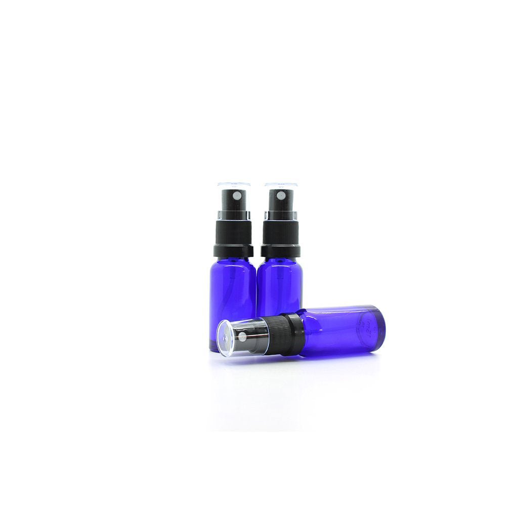 15ml Blue Moulded Glass Tamper Evident Mister Bottle