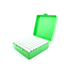 Green Plastic Box with 100 x 2g/1.75ml Screw Cap Vials