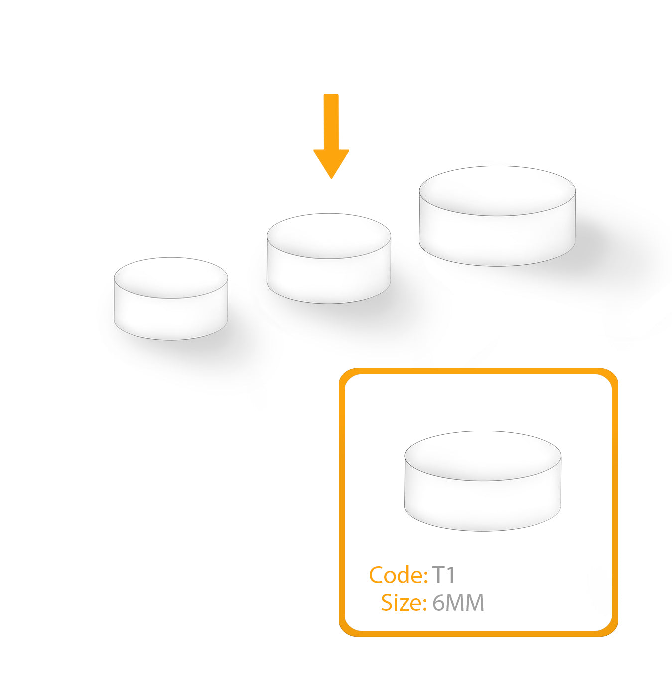 6mm Diameter Hard lactose/sucrose Tablets